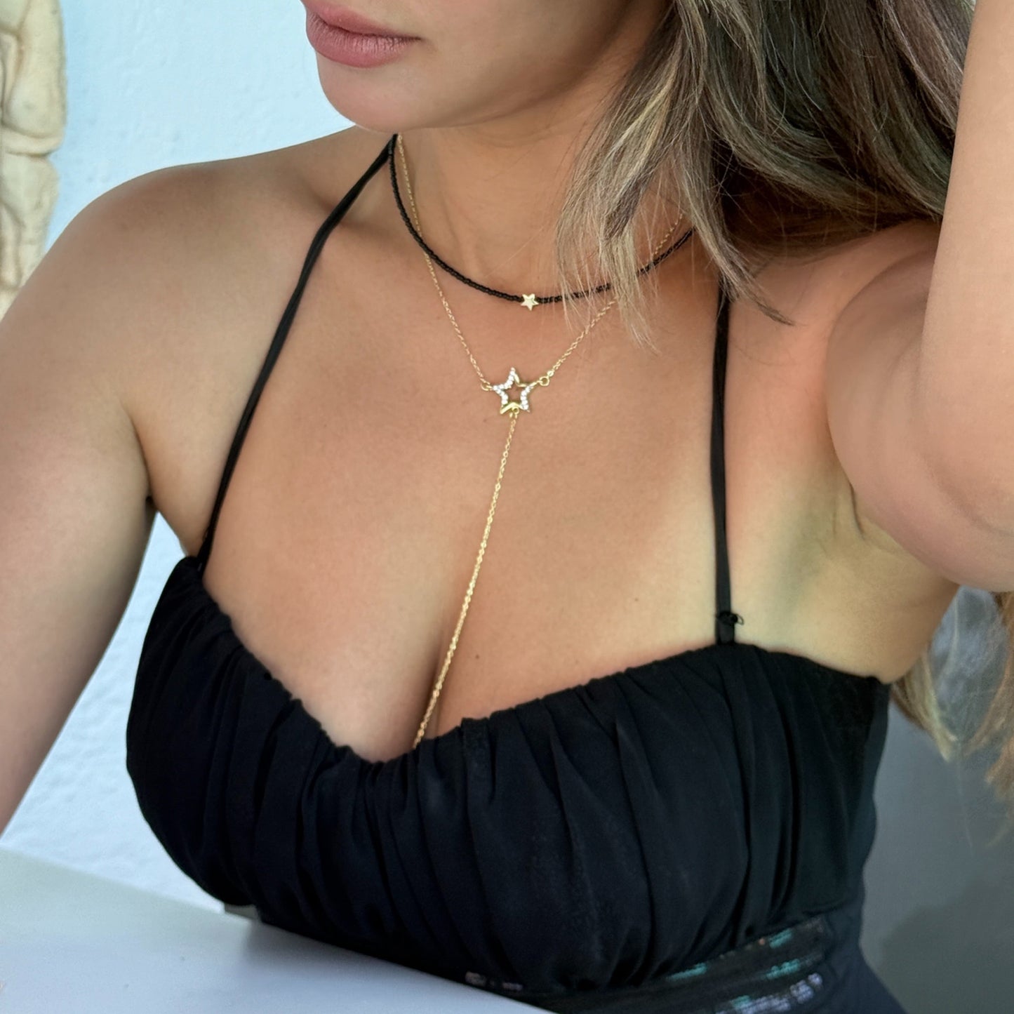 Candi Glow Necklace with Zircon Star Charms