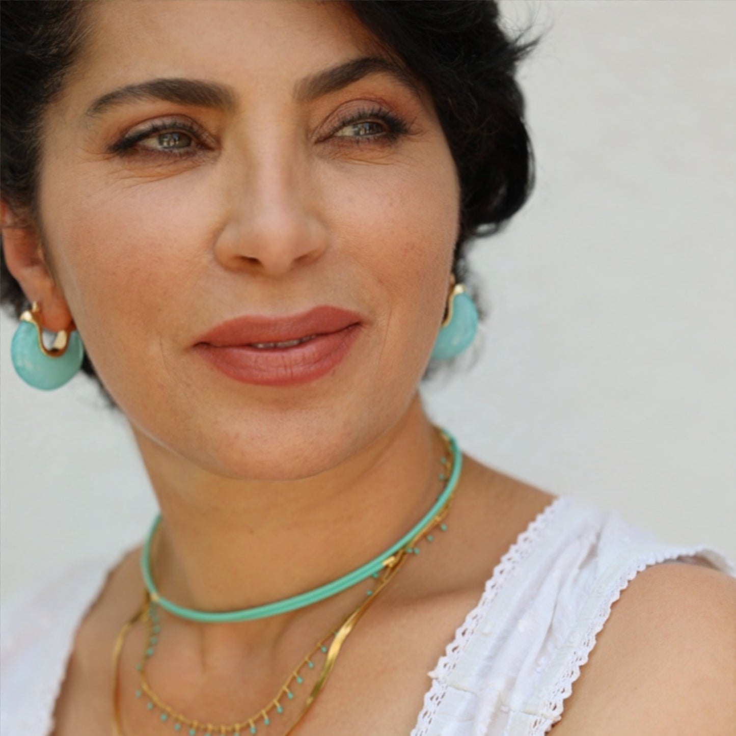 Aqua Drop Earrings