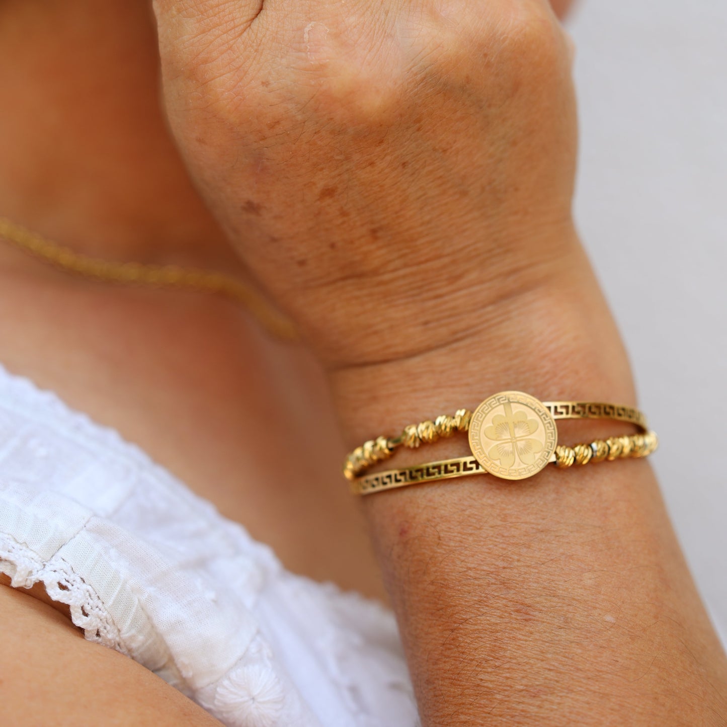 Golden Trace Cuff Bracelet