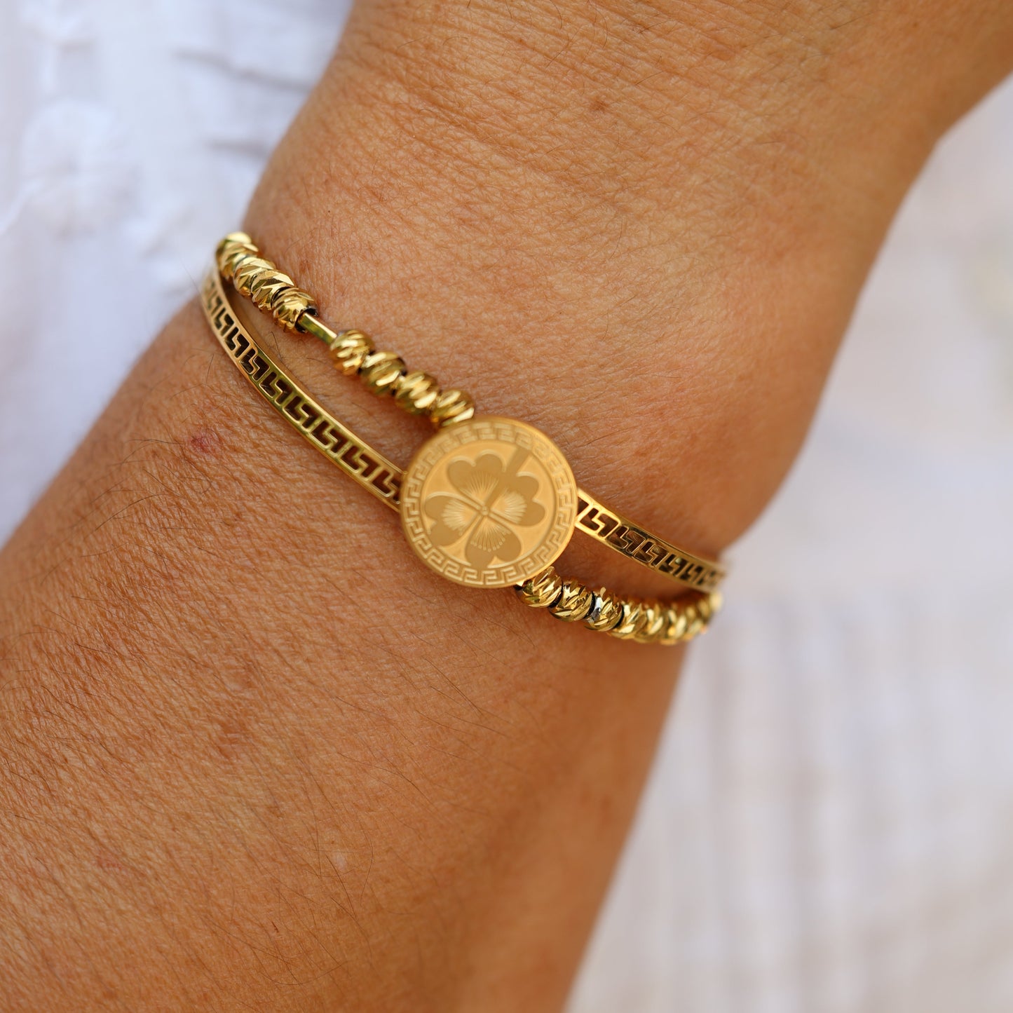 Golden Trace Cuff Bracelet