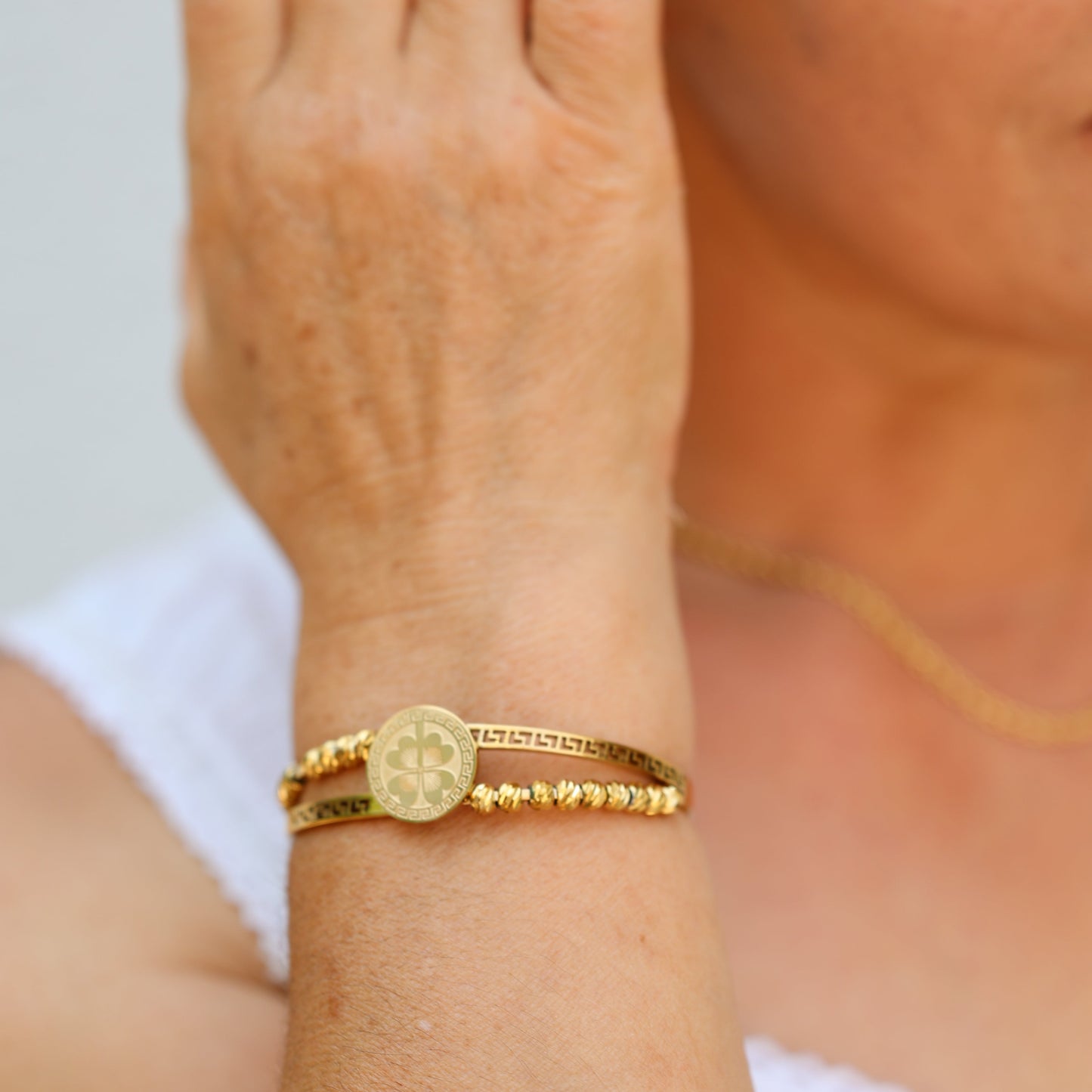 Golden Trace Cuff Bracelet