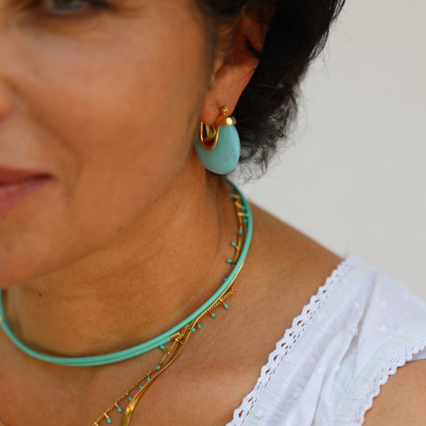 Aqua Drop Earrings