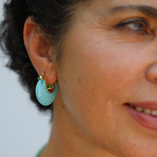 Aqua Drop Earrings
