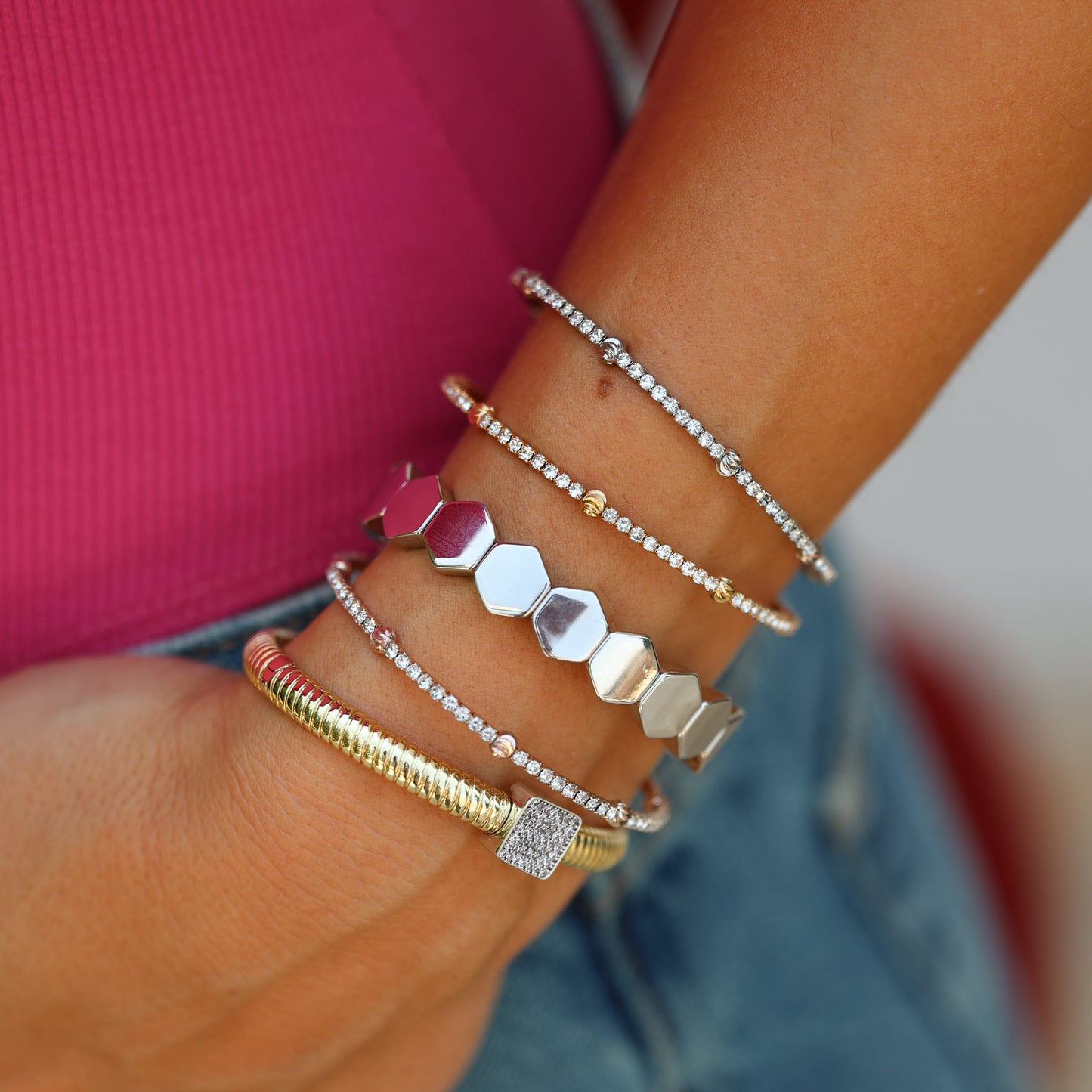Hexa Chrome Bracelet