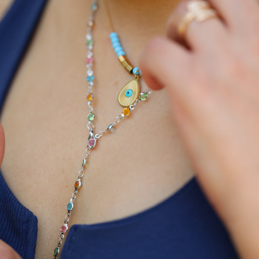 Aqua Amulet Necklace