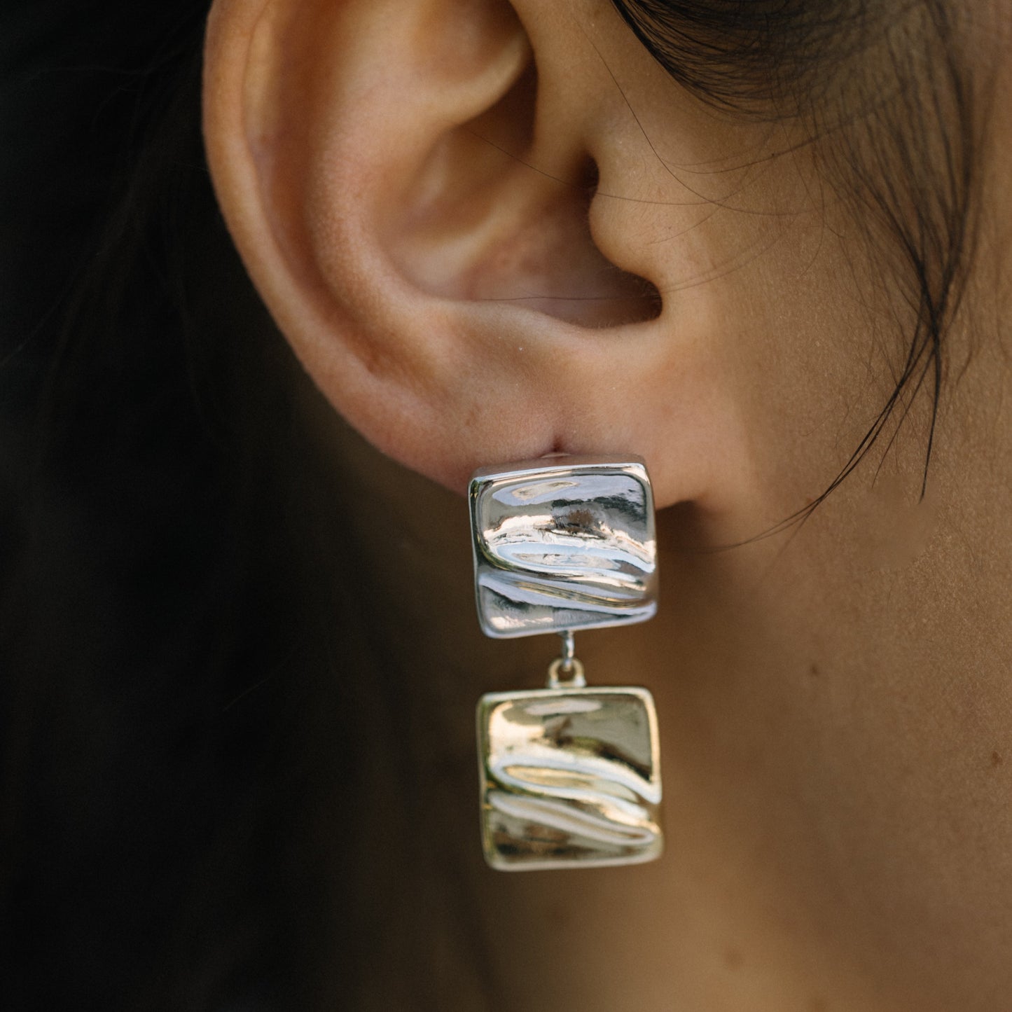 Duo Square Earrings