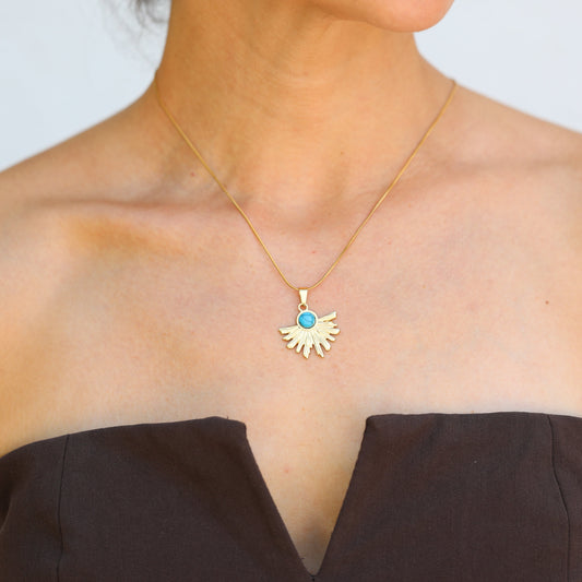 Aqua Ray Necklace