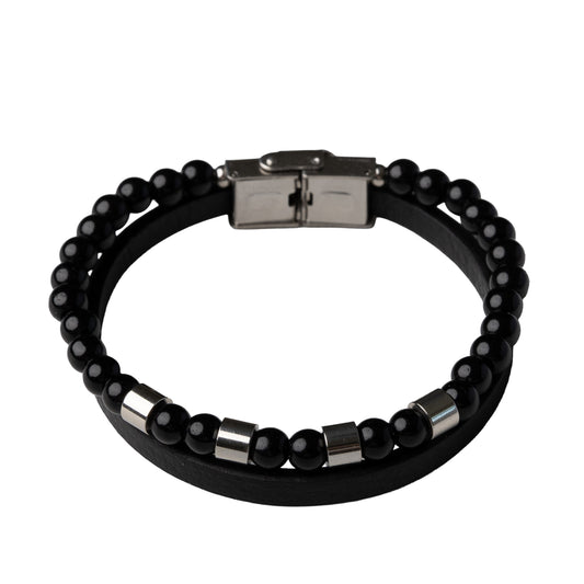 Onyx Steel Duo Bracelet