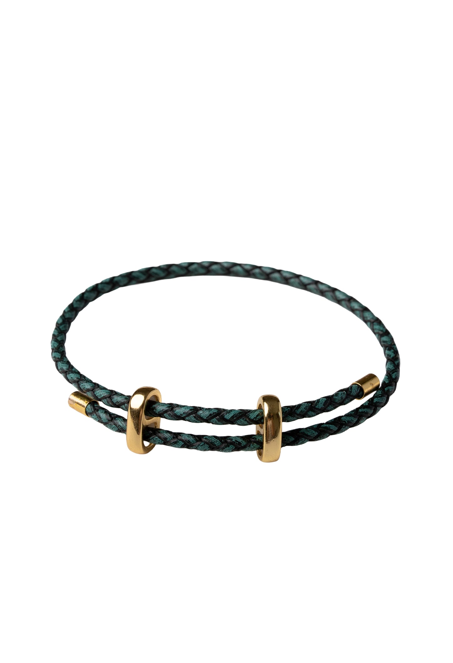 Braida Bracelet – Woven Cord with Gold Plated Accents (Emerald, Ash, Viva)