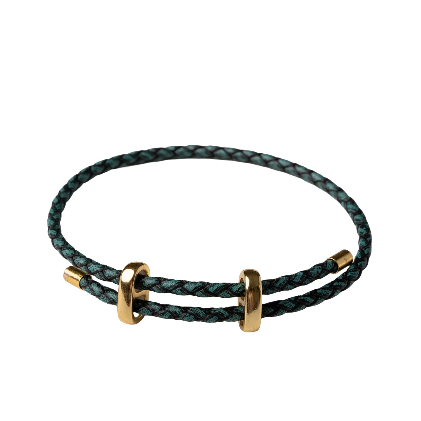 Braida Bracelet – Woven Cord with Gold Plated Accents (Emerald, Ash, Viva)