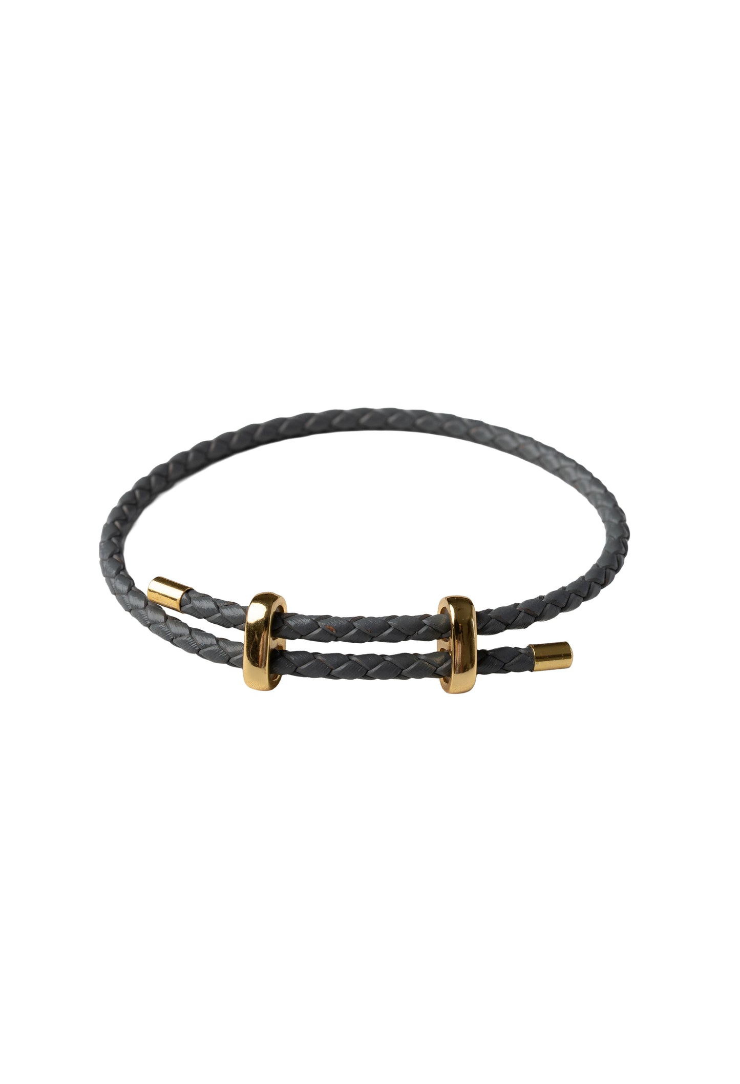 Braida Bracelet – Woven Cord with Gold Plated Accents (Emerald, Ash, Viva)