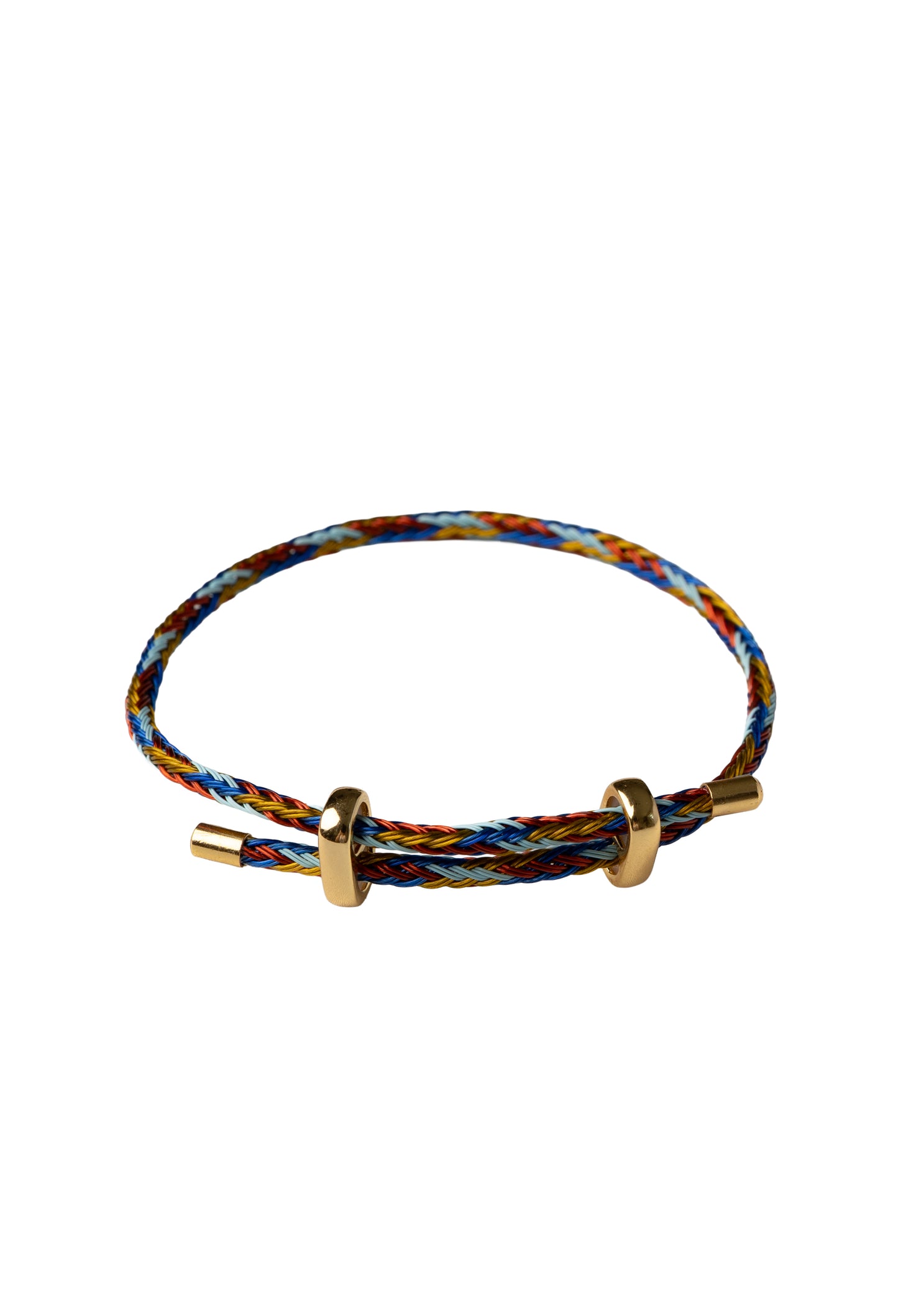 Braida Bracelet – Woven Cord with Gold Plated Accents (Emerald, Ash, Viva)