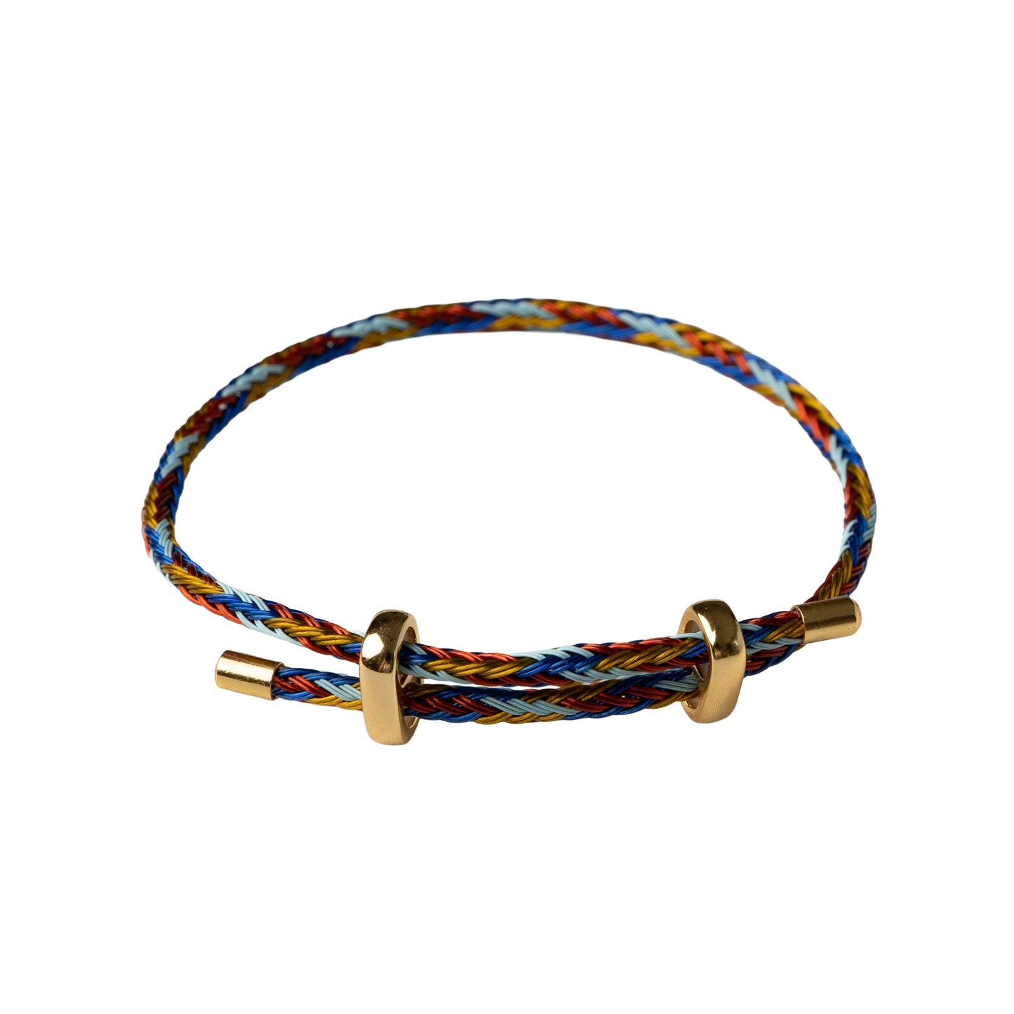 Braida Bracelet – Woven Cord with Gold Plated Accents (Emerald, Ash, Viva)
