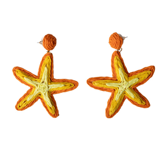 Starish Earrings – Handmade Cotton Crochet Starfish