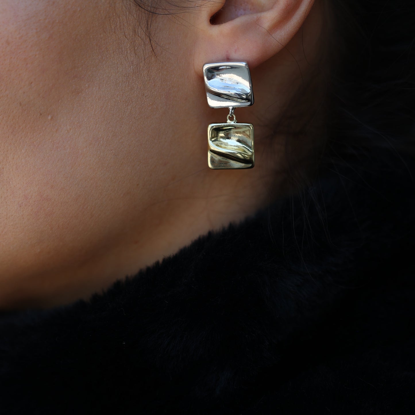Duo Square Earrings