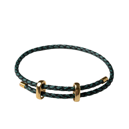 Braida Bracelet – Woven Cord with Gold Plated Accents (Emerald, Ash, Viva)