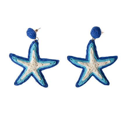 Starish Earrings – Handmade Cotton Crochet Starfish