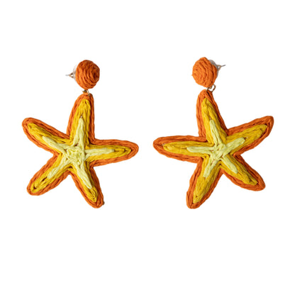 Starish Earrings – Handmade Cotton Crochet Starfish
